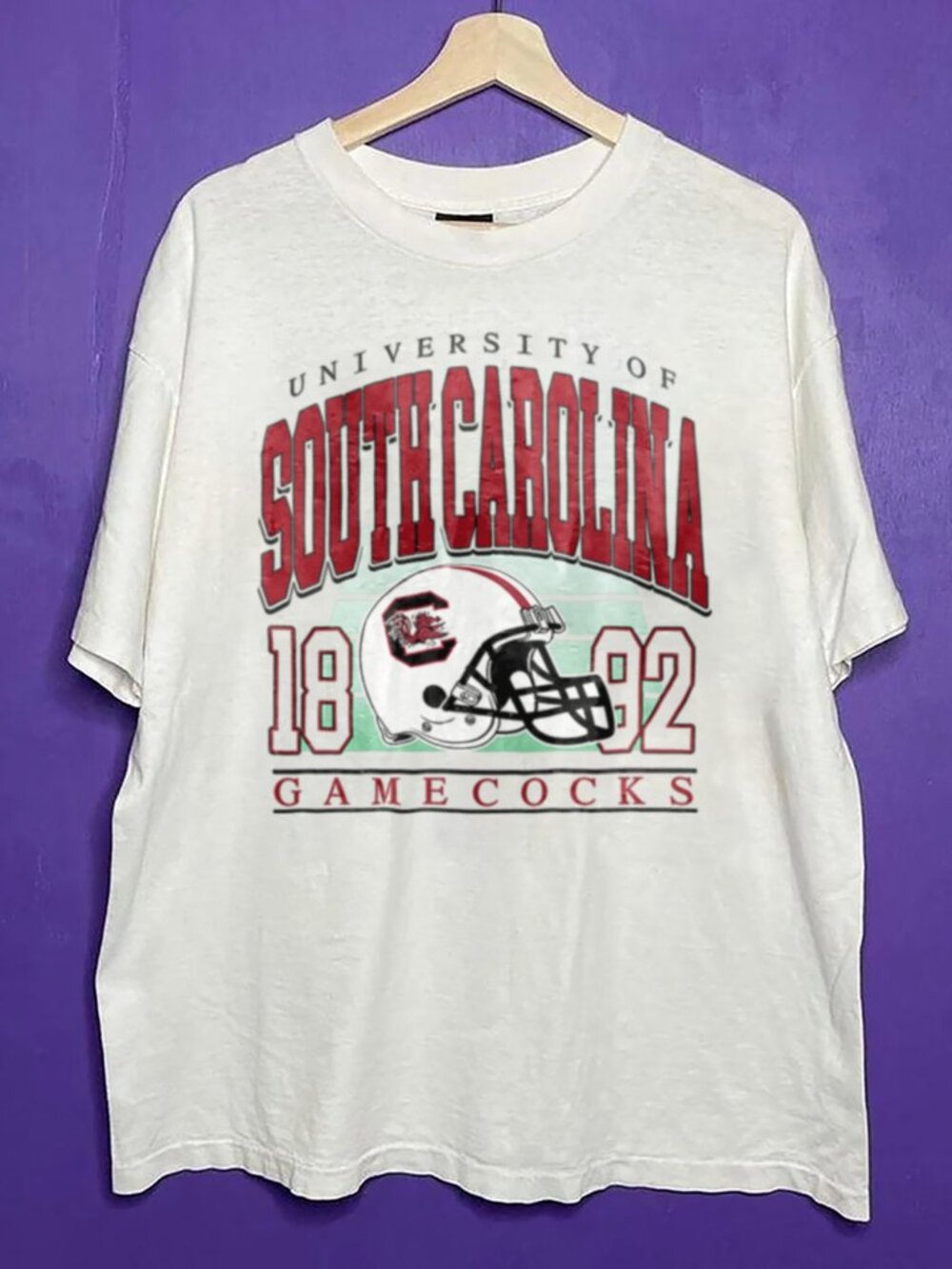 Vintage University of South Carolina Gamecocks Football Shirt, Retro NCAA Shirt